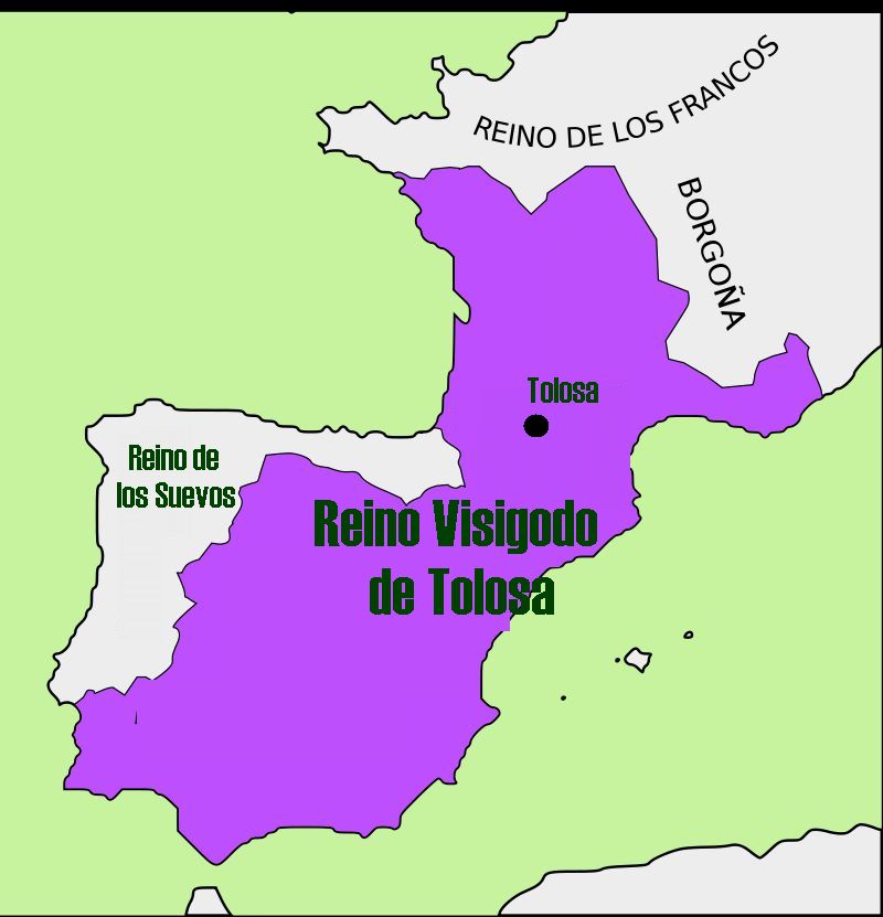 El reino visigodo de Tolosa